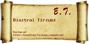 Bisztrai Tirzusz névjegykártya